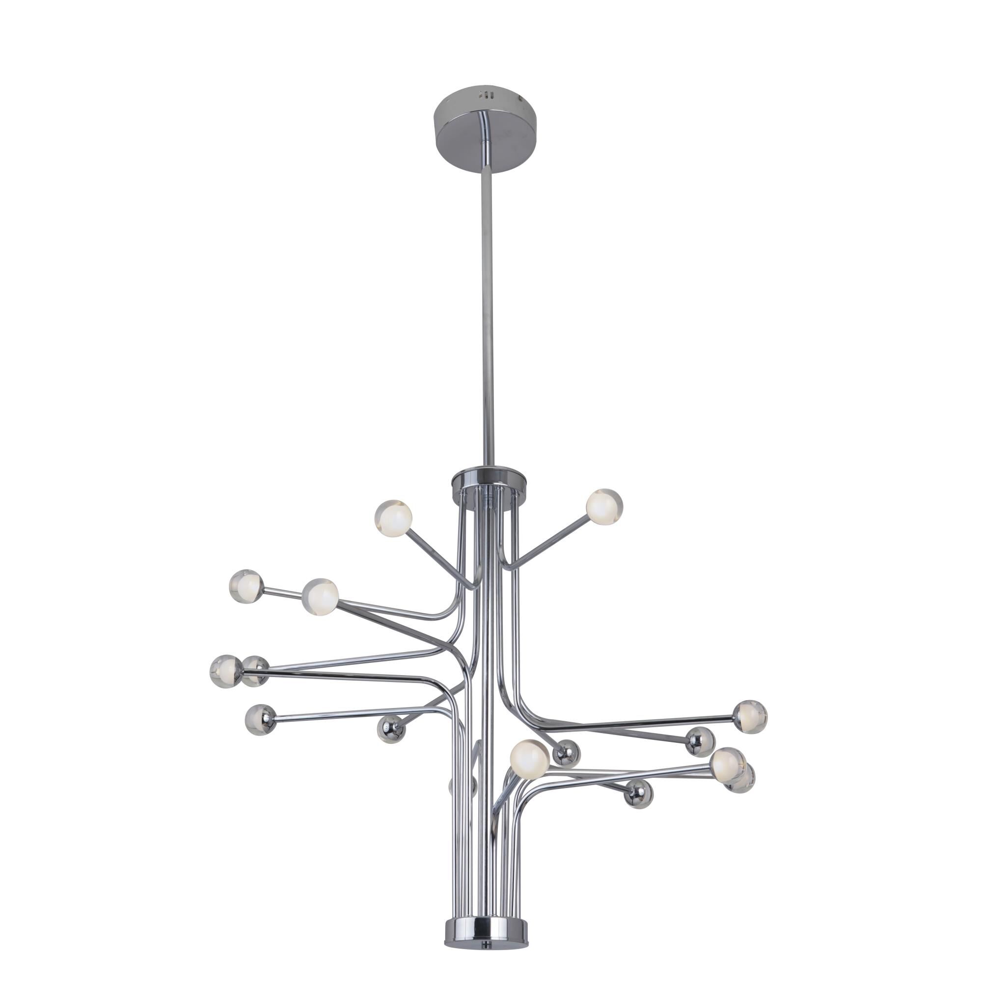 Shown in Chrome finish and Yes glass and Yes shade